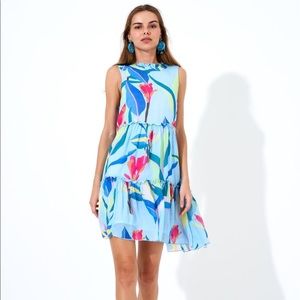 Oliphant Multi Colored Blue Dress